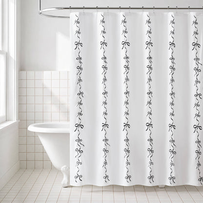 Addison Bowed Shower Curtain Set