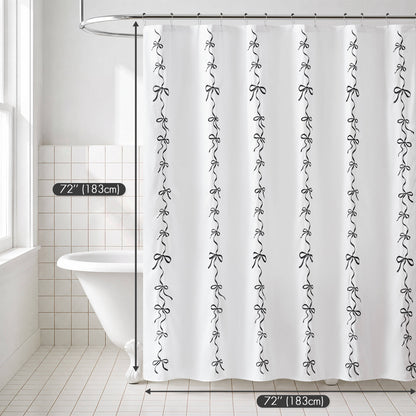 Addison Bowed Shower Curtain Set