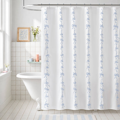Addison Bowed Shower Curtain Set