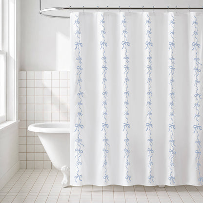 Addison Bowed Shower Curtain Set