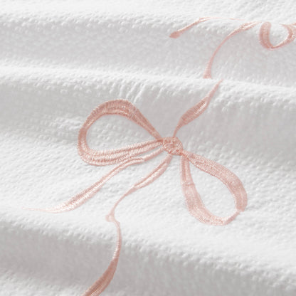 Addison Bowed Shower Curtain Set