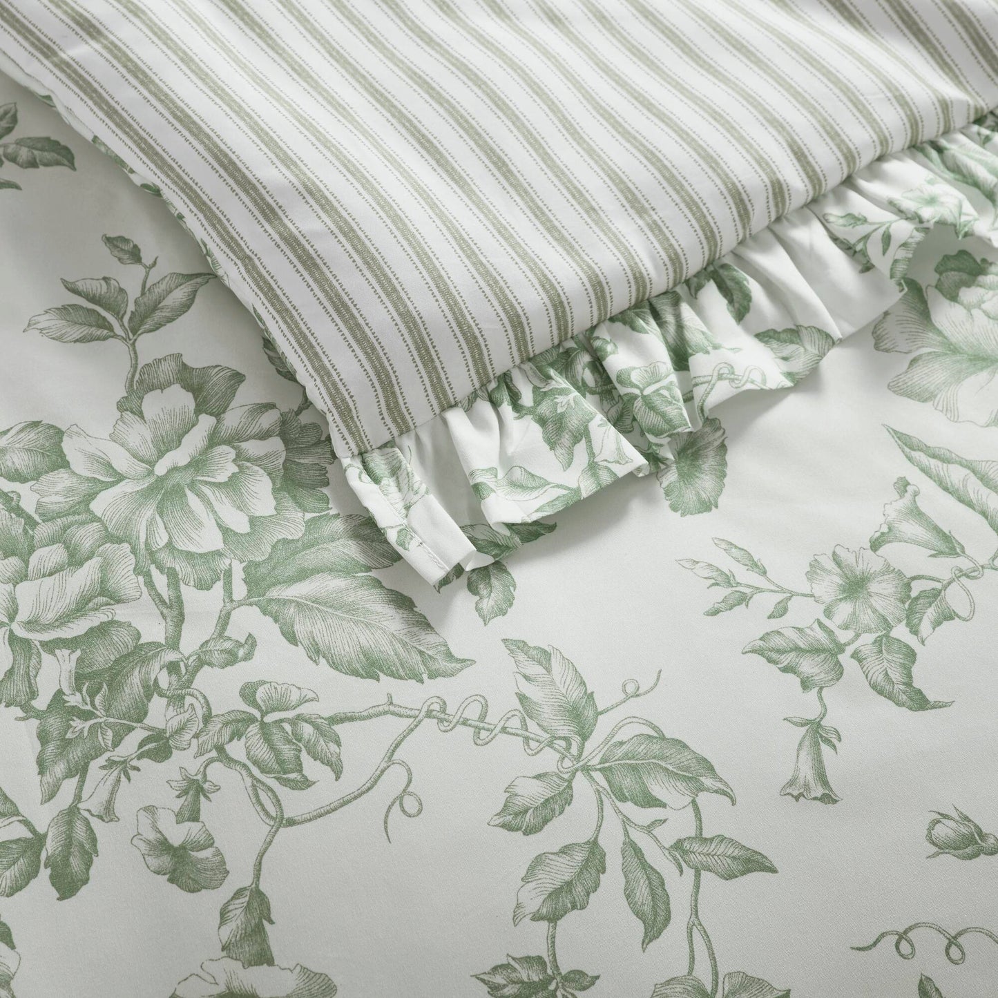 Adele Vintage Floral 5-Piece Comforter Set with Decorative Pillows