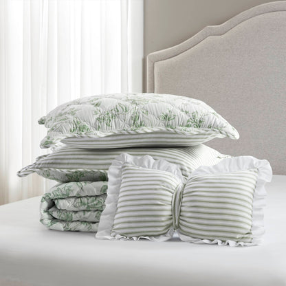 Adele 3 Pieces  Quilt Set with Decorative Pillow