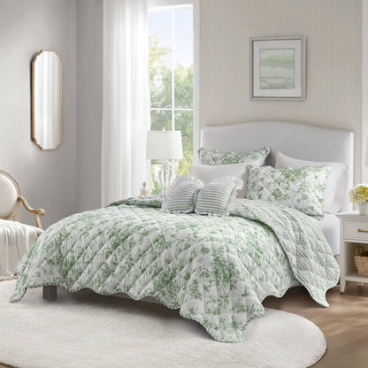 Adele 3 Pieces  Quilt Set with Decorative Pillow