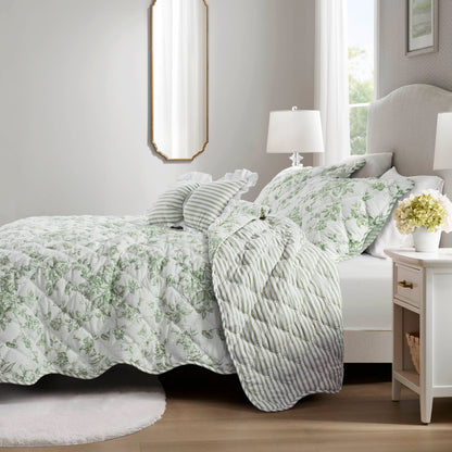 Adele 3 Pieces  Quilt Set with Decorative Pillow