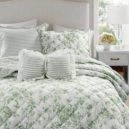 Adele 3 Pieces  Quilt Set with Decorative Pillow