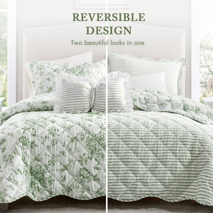 Adele 3 Pieces  Quilt Set with Decorative Pillow