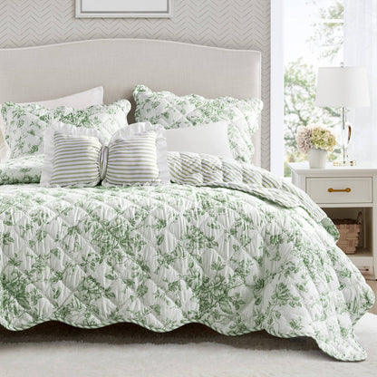 Adele 3 Pieces  Quilt Set with Decorative Pillow