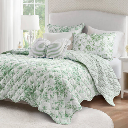 Adele 3 Pieces  Quilt Set with Decorative Pillow