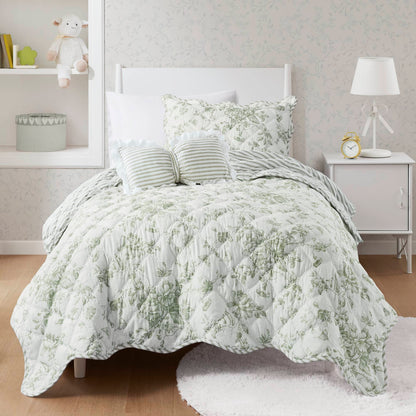 Adele 3 Pieces  Quilt Set with Decorative Pillow