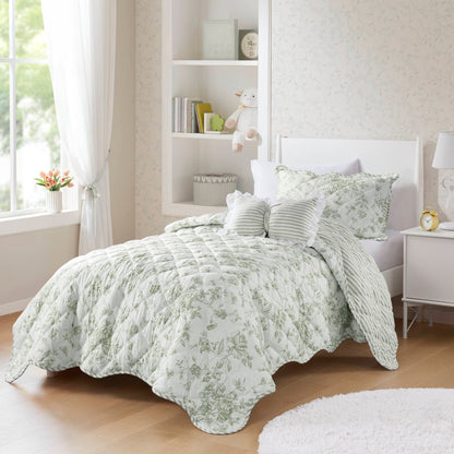 Adele 3 Pieces  Quilt Set with Decorative Pillow