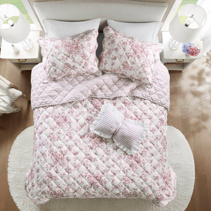 Adele 3 Pieces  Quilt Set with Decorative Pillow