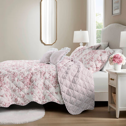 Adele 3 Pieces  Quilt Set with Decorative Pillow