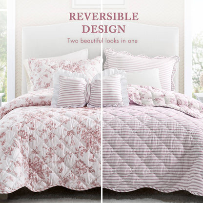 Adele 3 Pieces  Quilt Set with Decorative Pillow