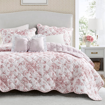 Adele 3 Pieces  Quilt Set with Decorative Pillow