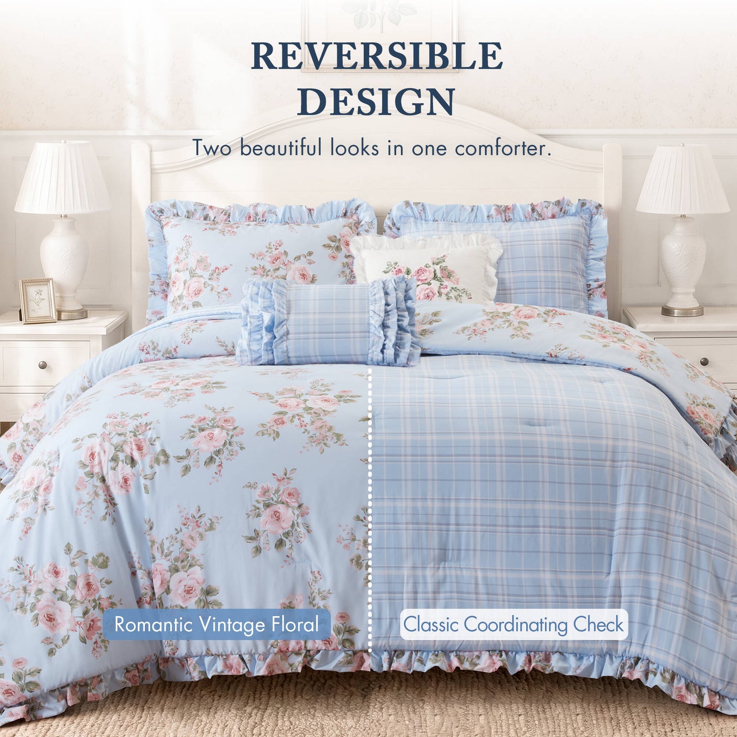 Elena 5-Piece Floral Comforter Set