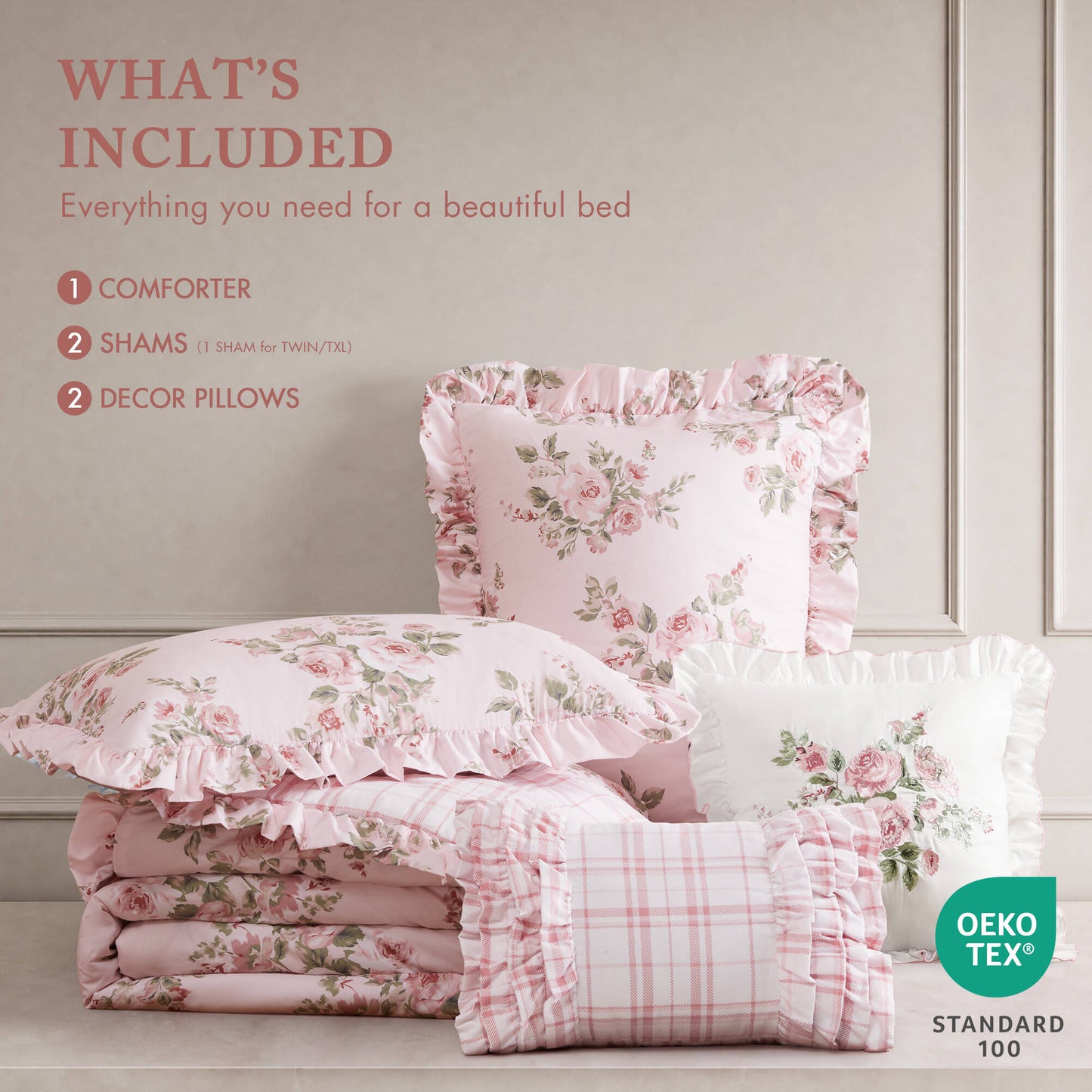 Elena 5-Piece Floral Comforter Set