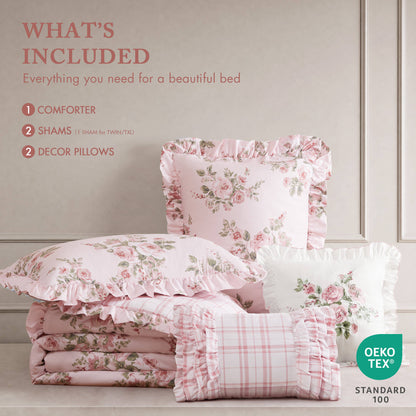 Elena 5-Piece Floral Comforter Set