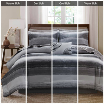 Saben 9 Piece Comforter Set with Cotton Bed Sheets