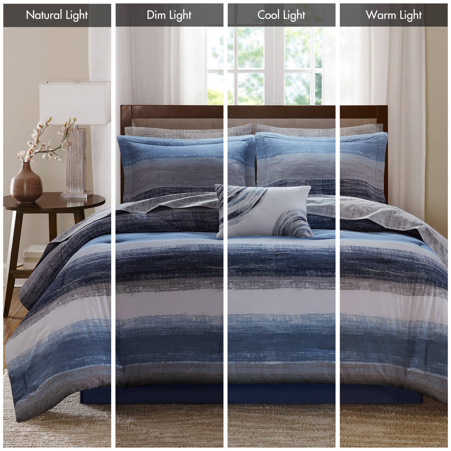 Saben 9 Piece Comforter Set with Cotton Bed Sheets