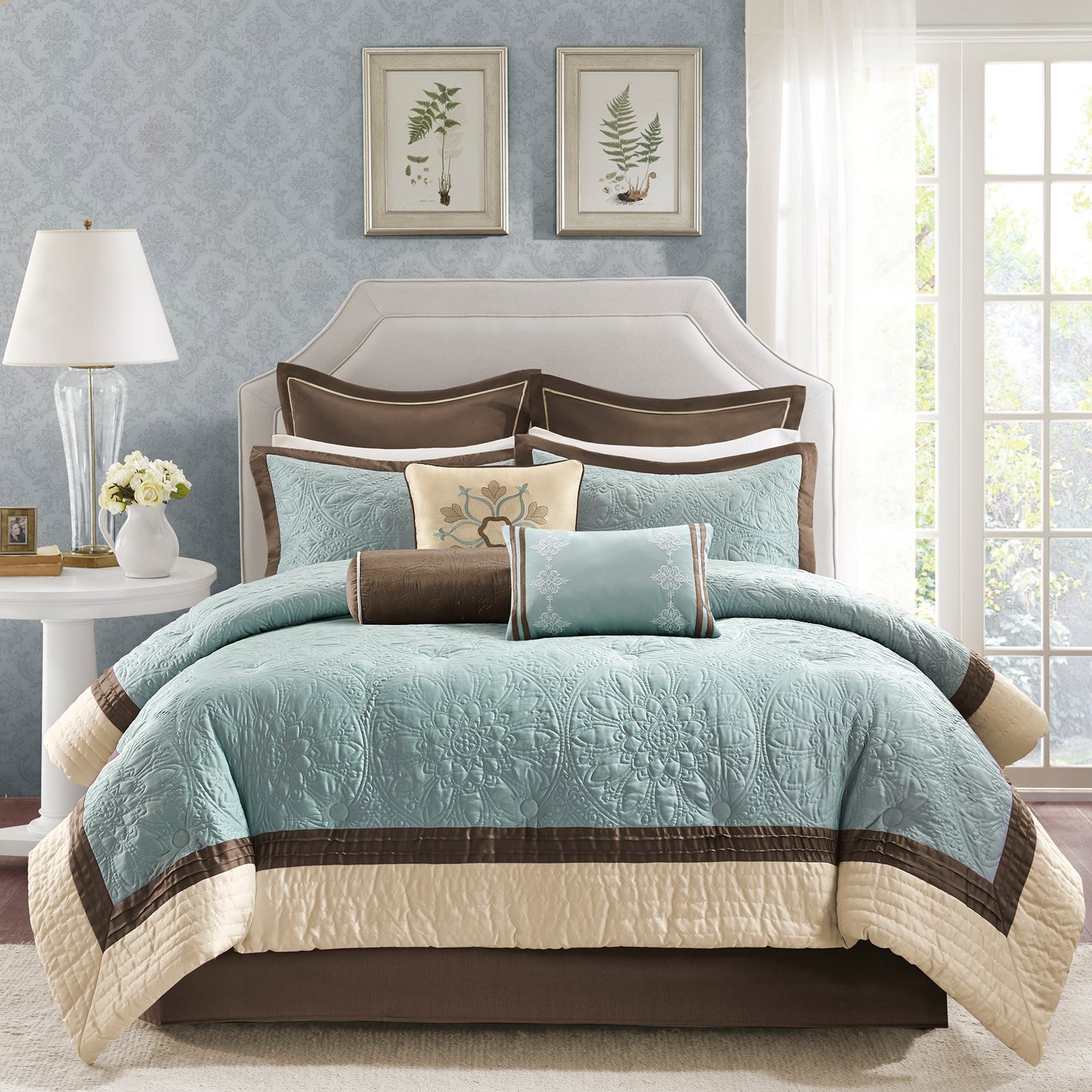 Juliana 9 Piece Charmeuse Comforter Set