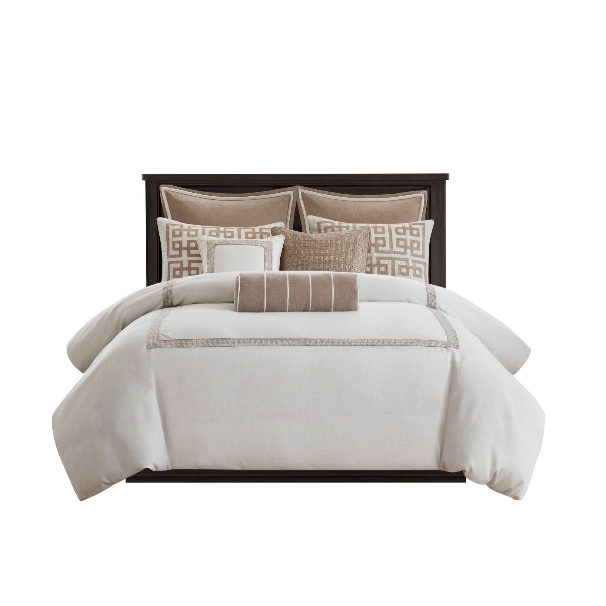 Madison Park Signature - Jarvis Embroidery Oversized Duvet Style