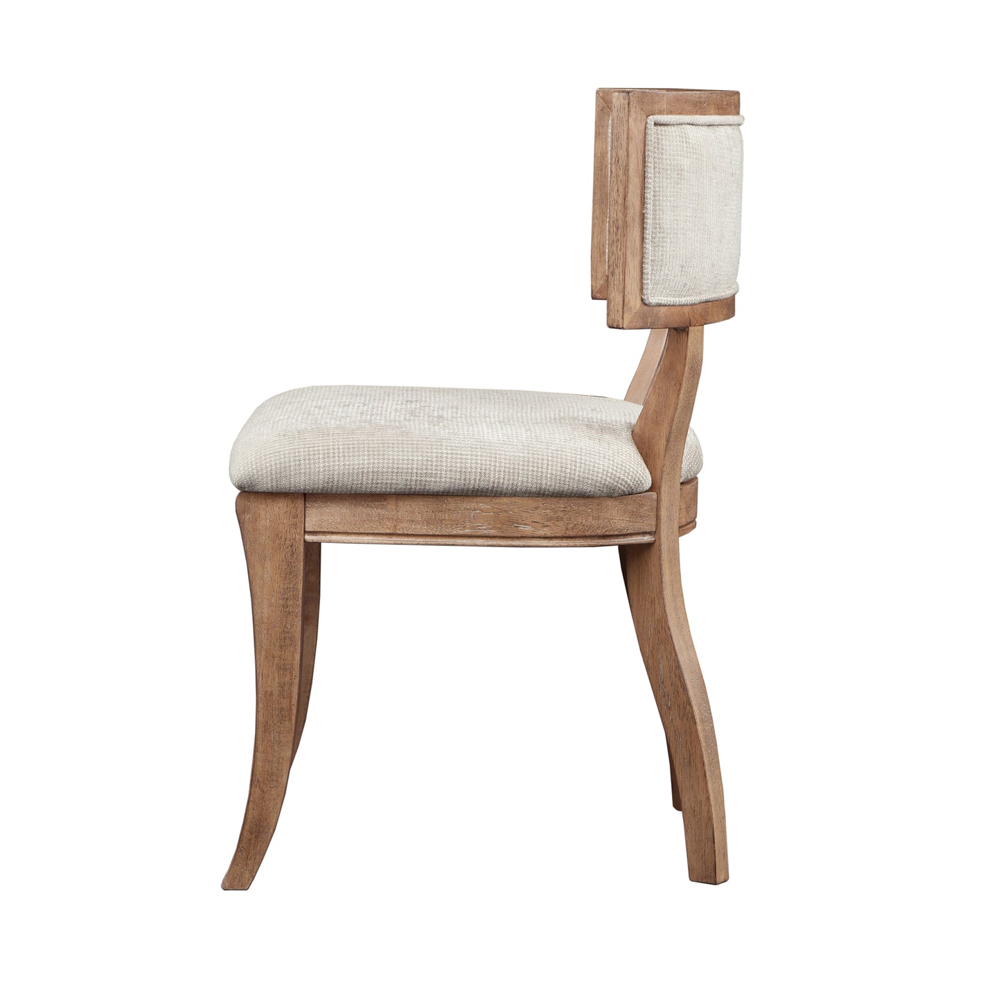 Marie Upholstered Split-Back Dining Chairs with Curved Wood Frame (Set of 2)