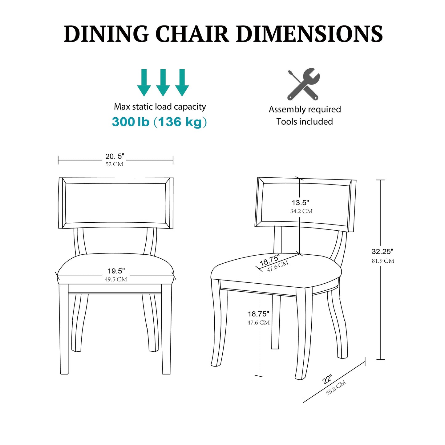 Marie Upholstered Split-Back Dining Chairs with Curved Wood Frame (Set of 2)