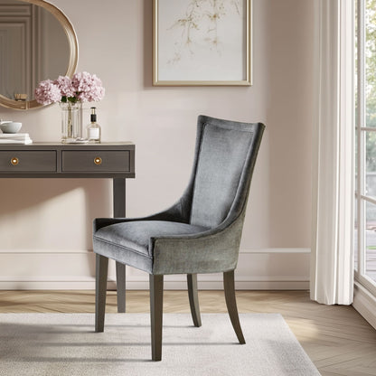 Ultra Upholstered Dining Side Chairs with wood legs (Set of 2)