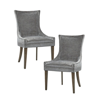 Ultra Upholstered Dining Side Chairs with wood legs (Set of 2)