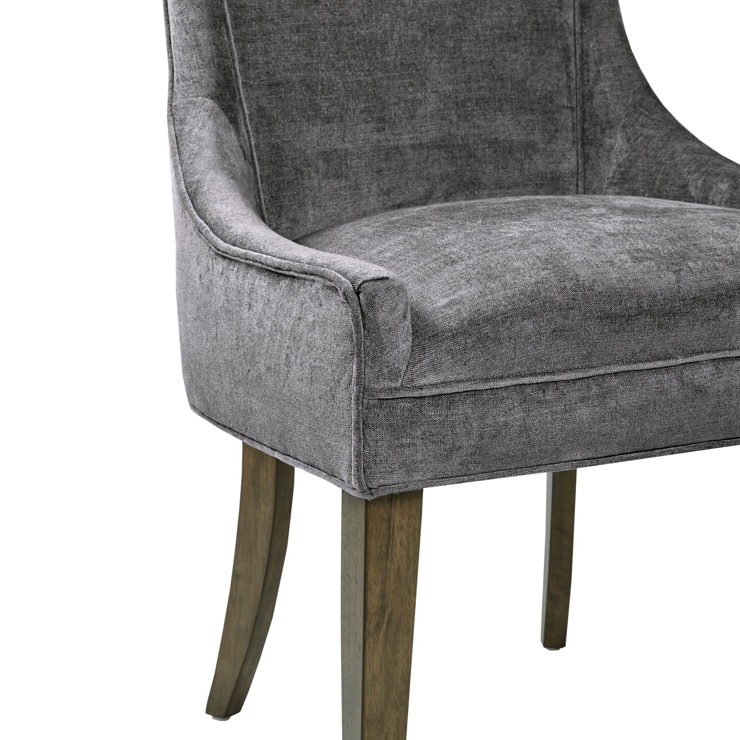 Ultra Upholstered Dining Side Chairs with wood legs (Set of 2)
