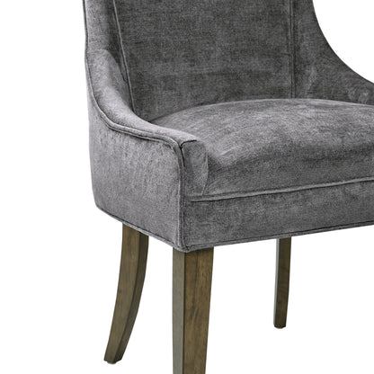 Ultra Upholstered Dining Side Chairs with wood legs (Set of 2)