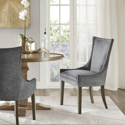 Ultra Upholstered Dining Side Chairs with wood legs (Set of 2)