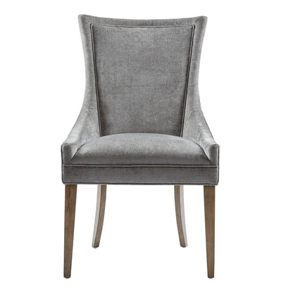 Ultra Upholstered Dining Side Chairs with wood legs (Set of 2)