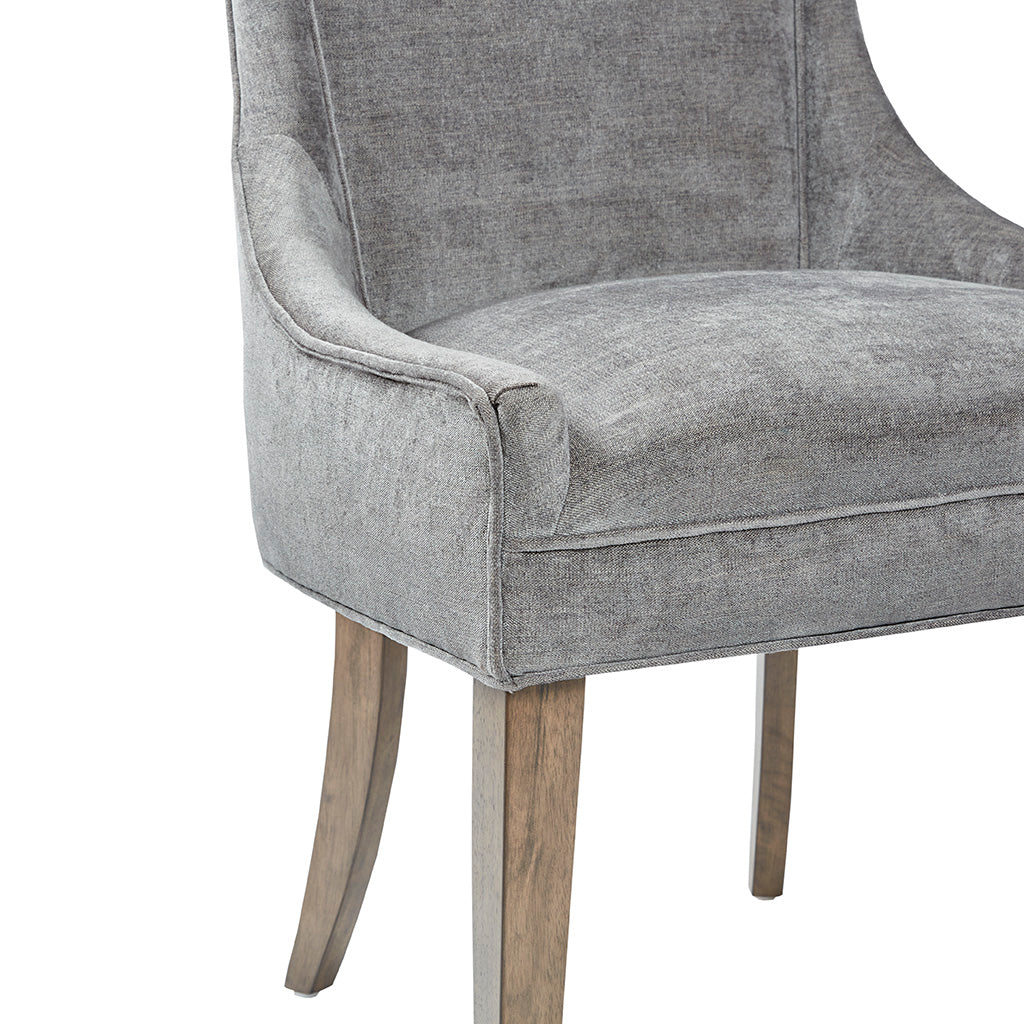 Ultra Upholstered Dining Side Chairs with wood legs (Set of 2)