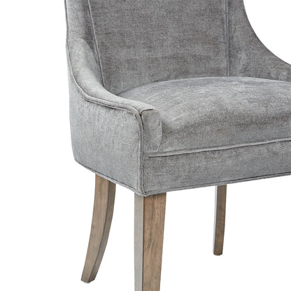 Ultra Upholstered Dining Side Chairs with wood legs (Set of 2)