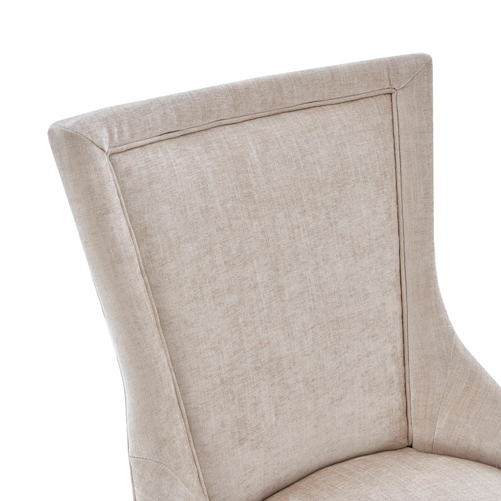 Ultra Upholstered Dining Side Chairs with wood legs (Set of 2)