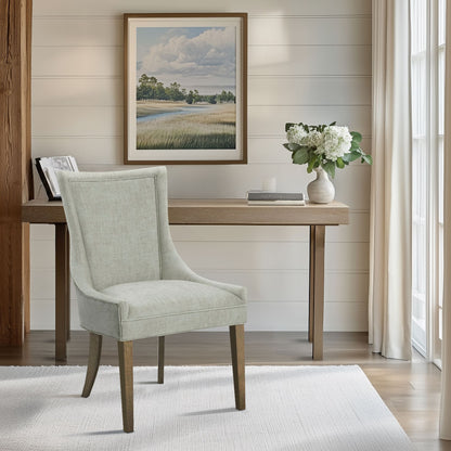Ultra Upholstered Dining Side Chairs with wood legs (Set of 2)