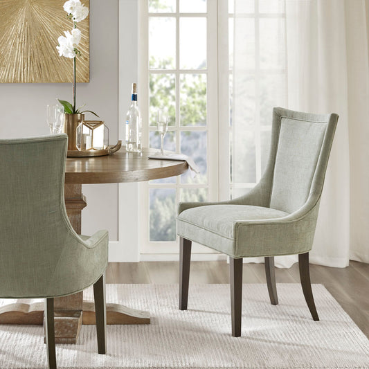 Ultra Upholstered Dining Side Chairs with Wood Legs (Pack of 2)