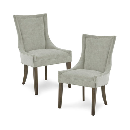 Ultra Upholstered Dining Side Chairs with wood legs (Set of 2)