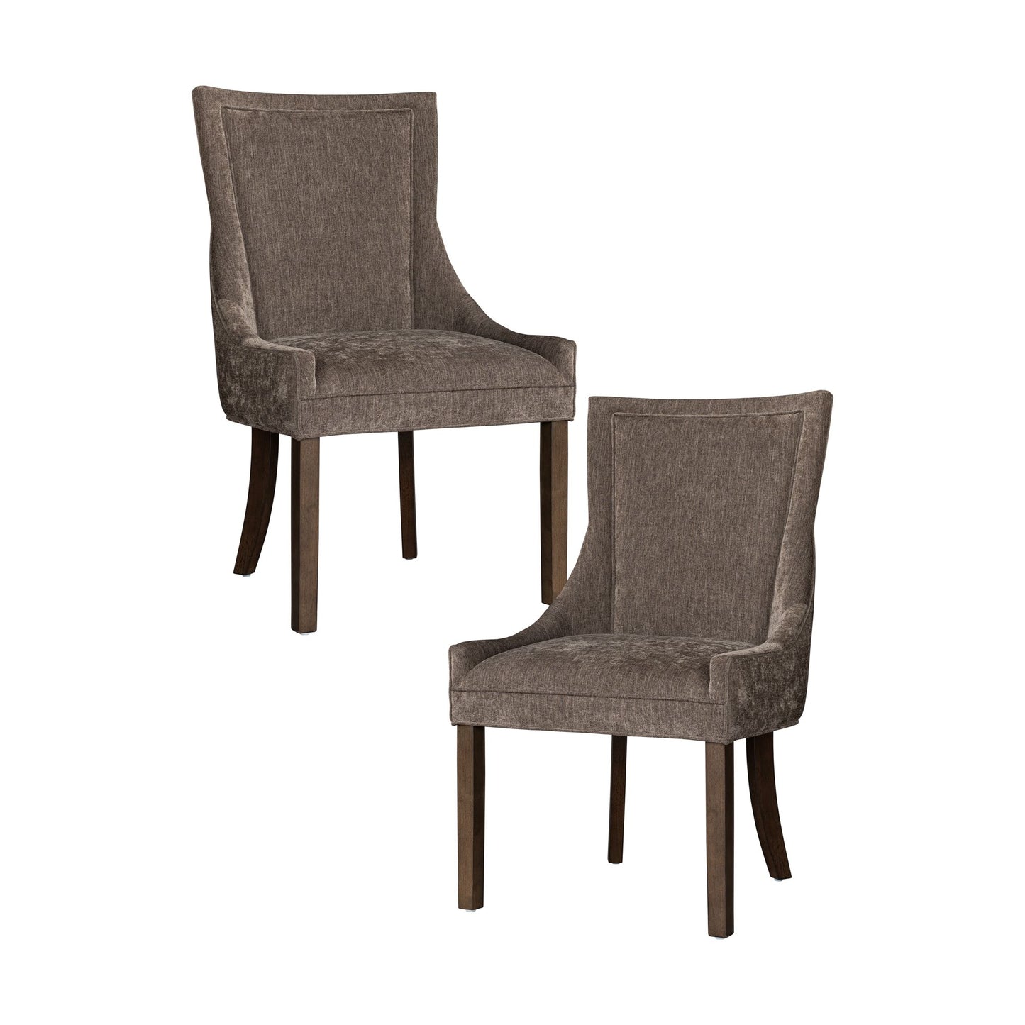 Ultra Upholstered Dining Side Chairs with wood legs (Set of 2)