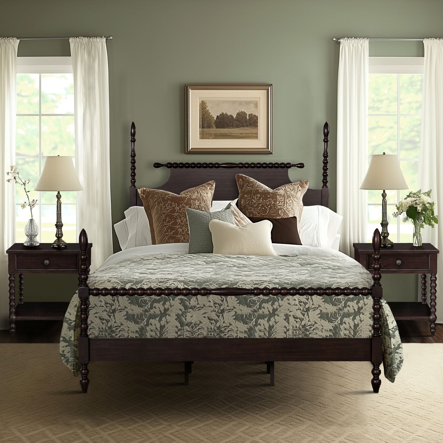 Beckett Solid Wood Spindle Poster Bed