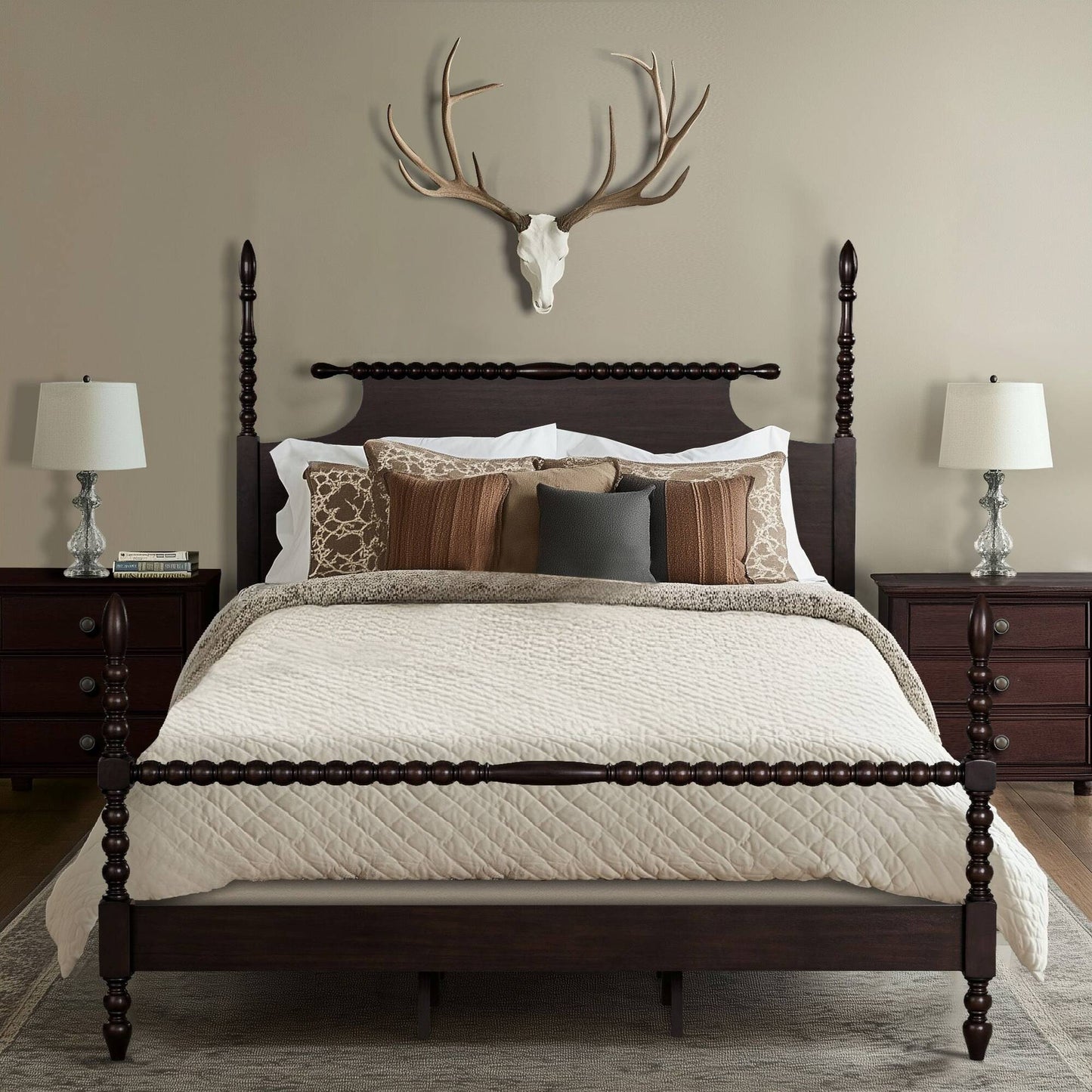 Beckett Solid Wood Spindle Poster Bed