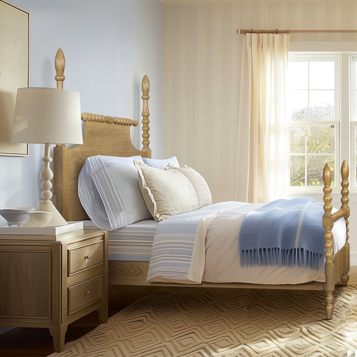 Beckett Solid Wood Spindle Poster Bed