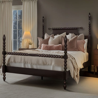 Beckett Solid Wood Spindle Poster Bed