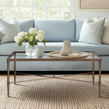 Porter Rectangular Metal & Glass Coffee Table