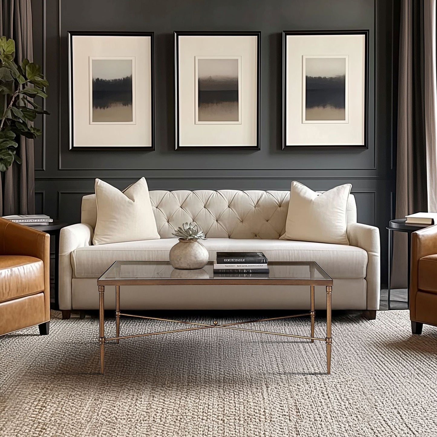 Porter Rectangular Metal & Glass Coffee Table