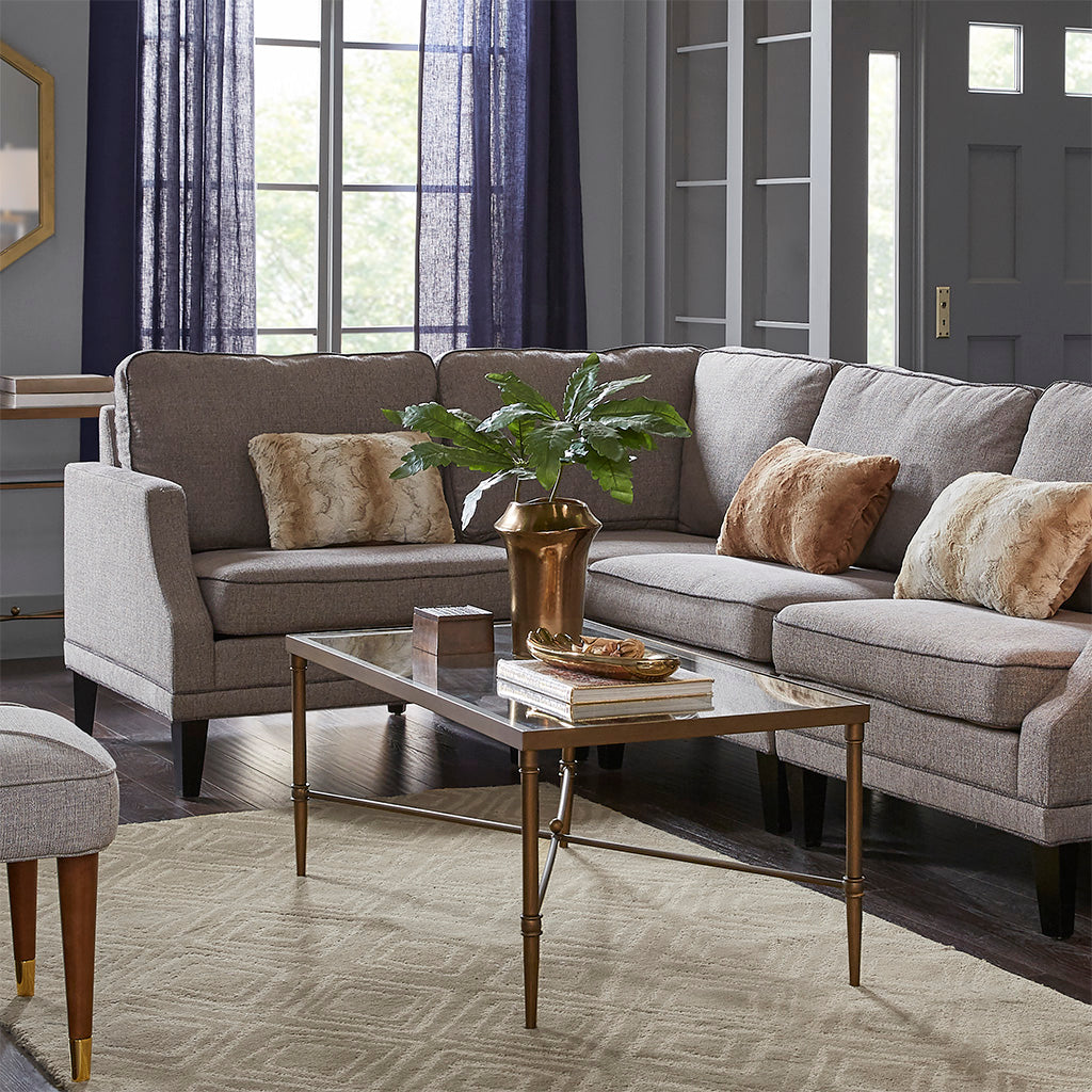 Porter Rectangular Metal & Glass Coffee Table