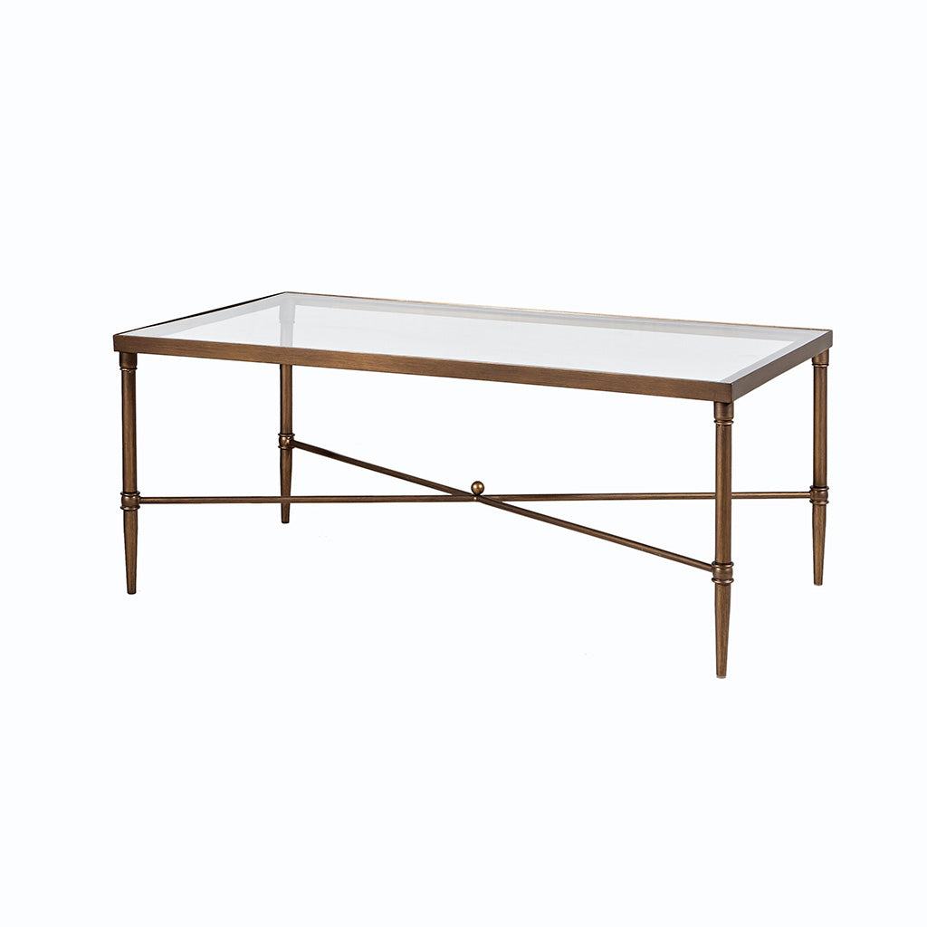 Porter Rectangular Metal & Glass Coffee Table