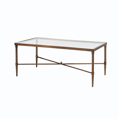 Porter Rectangular Metal & Glass Coffee Table